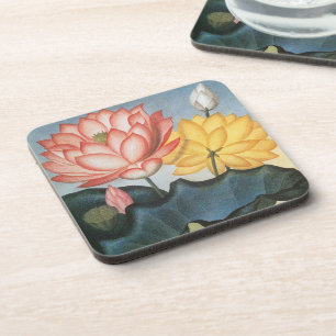 Oude Lotusbloemen, De Heilige Egyptische Boon Bier Onderzetter