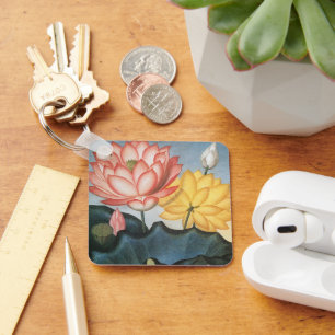 Oude Lotusbloemen, De Heilige Egyptische Boon Sleutelhanger