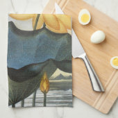 Oude Lotusbloemen, De Heilige Egyptische Boon Theedoek (Quarter Fold)