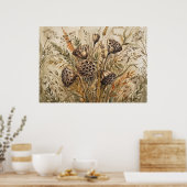 Oude Lotushouten Poster (Keuken)
