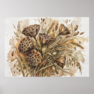 Oude Lotuszaad Botanische Poster