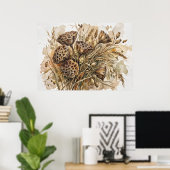 Oude Lotuszaad Botanische Poster (Thuiskantoor)