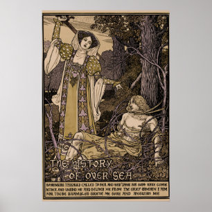 Oude Louis Rhead-hoes voor William Morris-verhaal Poster