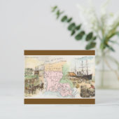 Oude Louisiana kaart (Staand voorkant)