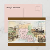 Oude Louisiana kaart (Voorkant / Achterkant)