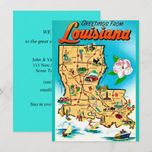 Oude Louisiana kaart verhuisbericht
