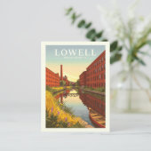 Oude Lowell Massachusetts Briefkaart (Staand voorkant)