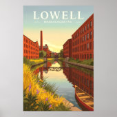 Oude Lowell Massachusetts Poster (Voorkant)