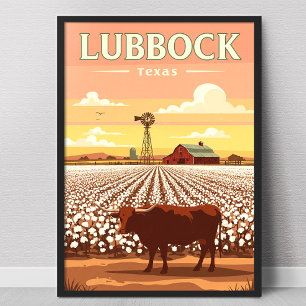 Oude Lubbock Texas Poster