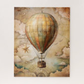 Oude Luchtballon | Antieke Reis Legpuzzel (Verticaal)