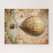 Oude Luchtballon | Antieke Reis Legpuzzel (Horizontaal)