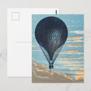 Oude Luchtballon Hemel Kinderkamer Kunst Briefkaart