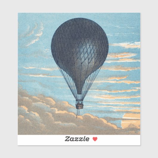 Oude Luchtballon Hemel Kinderkamer Kunst Sticker (Vel)