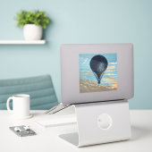 Oude Luchtballon Hemel Kinderkamer Kunst Sticker (Laptop op bureau)