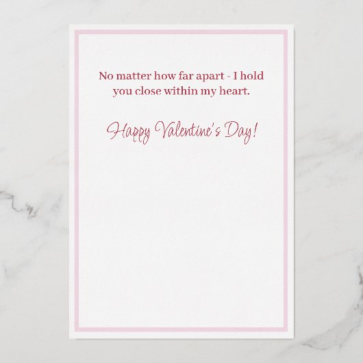 Oude Luchtballon Valentijnsdag Folie Feestdagenkaart (Achterkant)