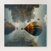 Oude Luchtballon Waterreflectie Legpuzzel (Horizontaal)