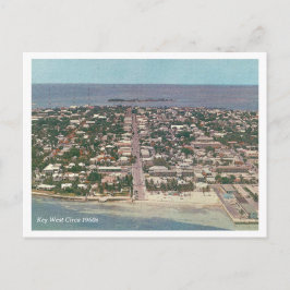 Oude luchtfoto van Key West circa jaren 60 Briefkaart