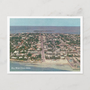 Oude luchtfoto van Key West circa jaren 60 Briefkaart
