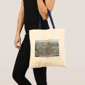 Oude luchtkaart van Austin, Texas uit 1873 Tote Bag (Voorkant (product))
