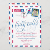 Oude Luchtpost Militaire Verhuis Aankondiging (Voorkant / Achterkant)