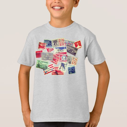 Oude Luchtpostzegels T-shirt (Voorkant)