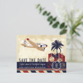 Oude Luchtvaart Reisansichtkaart Aankondigingskaart (Staand voorkant)