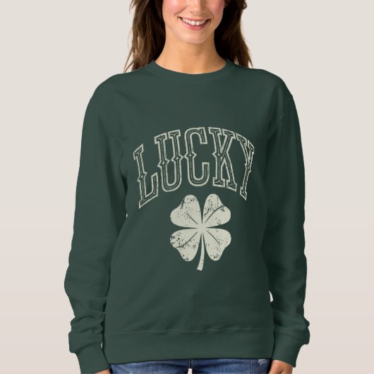 Oude Lucky Clover St. Patrick's Dag Trui (Voorkant)