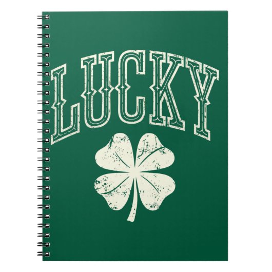 Oude Lucky Clover St. Patrick's Day  Notitieboek (Voorkant)