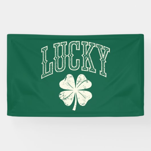 Oude Lucky Clover St. Patrick's Day  Spandoek (Horizontaal)
