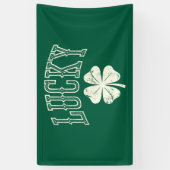 Oude Lucky Clover St. Patrick's Day  Spandoek (Verticaal)