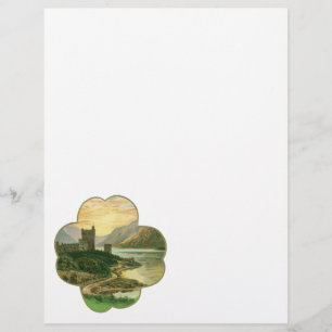 Oude Lucky Gold Shamrock met een Iers Kasteel Flyer