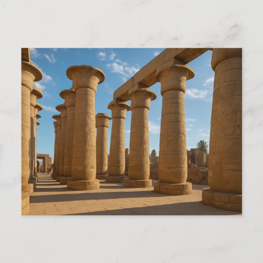 Oude Luxor Majestic Temple Briefkaart Art (Voorkant)