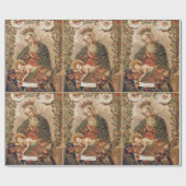 Oude Maagd van de Cuzco-school die het Christuskin Cadeaupapier (Vlak)