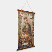 Oude Maagd van de Cuzcoschool die het Christuskind Hangend Wandkleed (Gebogen)