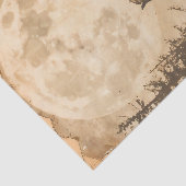 Oude-Maan-Decoupage met Werewolf voor Halloween Tissuepapier (Detail)