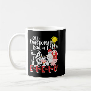 Oude MacDonald Boerderij 3e Verjaardag 3 Jaar Oud Koffiemok