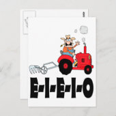 oude macdonald eieio cartoon briefkaart (Voorkant / Achterkant)