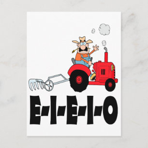 oude macdonald eieio cartoon briefkaart