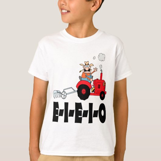 oude macdonald eieio cartoon t-shirt (Voorkant)