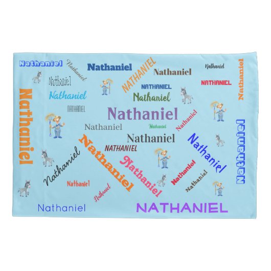 Oude MacDonald's Boerderij Word Cloud Name Collage Kussensloop (Achterkant-Links)