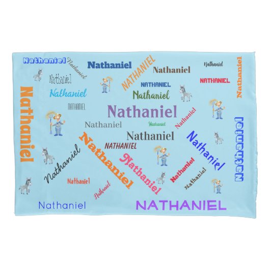 Oude MacDonald's Boerderij Word Cloud Name Collage Kussensloop (Voorkant-Links)