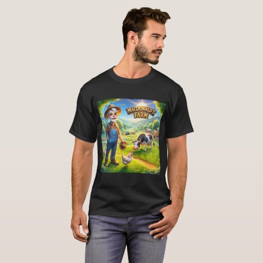 Oude MacDonald's Farmyard â€"Een gezond avontuur T-shirt (Voorkant volledig)