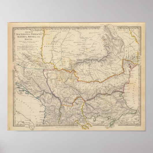 Oude Macedonië, Thracia, Illyria Poster (Voorkant)