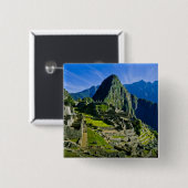 Oude Machu Picchu, laatste toevluchtsoord van de 2 Vierkante Button 5,1 Cm (Voorkant /achterkant)