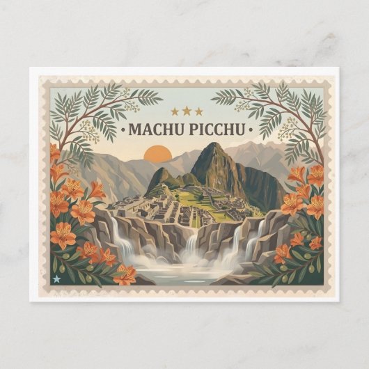 Oude Machu Picchu Peru Ansichtkaart Briefkaart (Voorkant)