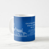 Oude Mackinac Point Light - Michigan - AD Koffiemok (Voorkant links)