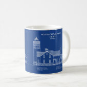 Oude Mackinac Point Light - Michigan - AD Koffiemok (Voorkant rechts)