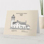 Oude Mackinac Point Light - Michigan - SBD Bedankkaart (Voorkant)