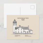 Oude Mackinac Point Light - Michigan - SBD Briefkaart (Voorkant / Achterkant)