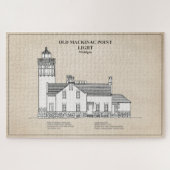 Oude Mackinac Point Light - Michigan - SBD Legpuzzel (Horizontaal)